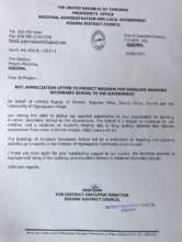 Letter from Ministry of Education