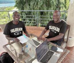 Lucas and Madaga working