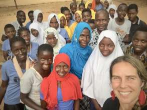 Rai, Lucas, Madaga and the campers