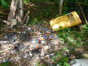 Trash build up before the project