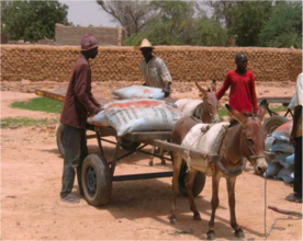 Transporting supplies for distribution