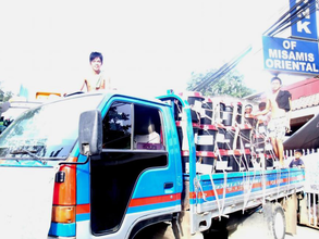 Delivering kits to evacuation centers