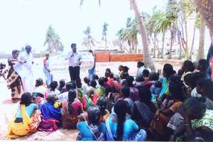 Disaster training at Kattuppalayam village