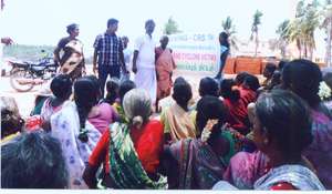 Disaster training at Kattuppalayam village