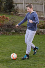 Joe playing football