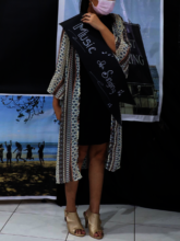 A Sarah's House resident with her award sash
