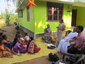 Community meeting at new village site