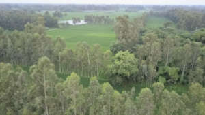 Aerial view of the conflict landscape