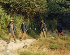 Staff on routine patrol duty in Corbett TR