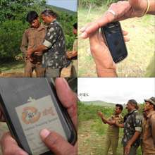 Explaining the Hejje system to the forest guards