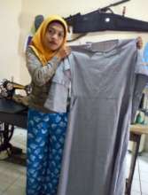 Bibah with her creation 2