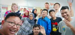 Grace and John with VTC's Cipanas students