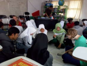 Playing games as well as learning English