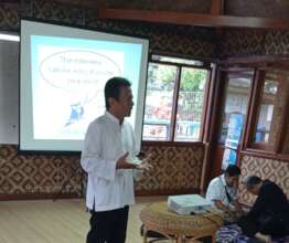 Mr. Samsul - YUM welcoming the students
