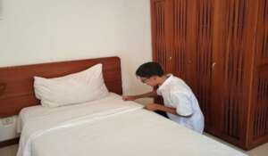Making the beds nice and neat