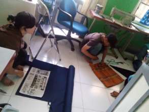 Students in the Basic Sewing Class