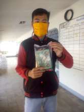 The VTC's students with a hygiene kits