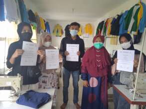 The students of Sewing class