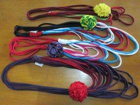 Necklaces from patchwork T-shirt in Sewing Class