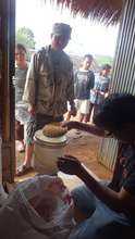 Distributing Yellow Beans at the Shan Refugee Camp