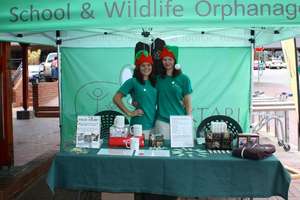 Amy and I, spreading Christmas cheer in Hoedspruit