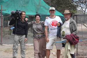 Ian and Michele with the French fim crew