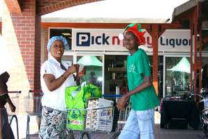 Jeremiah, from Eco Club, speaks to the community