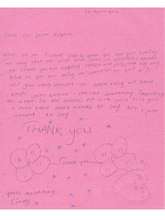 Cindy's letter