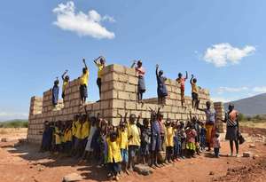 Walls going up on remote Alamach Preschool