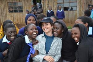Christy Pipkin with Senior Class Girls at Simbara