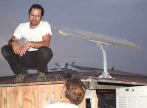 Student Engineer installed new solar panel