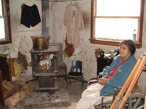 Inside a Pine Ridge home