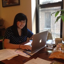 Karena sneaking on to Elizabeth's computer