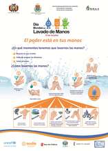 Poster promoting hand washing at critical times