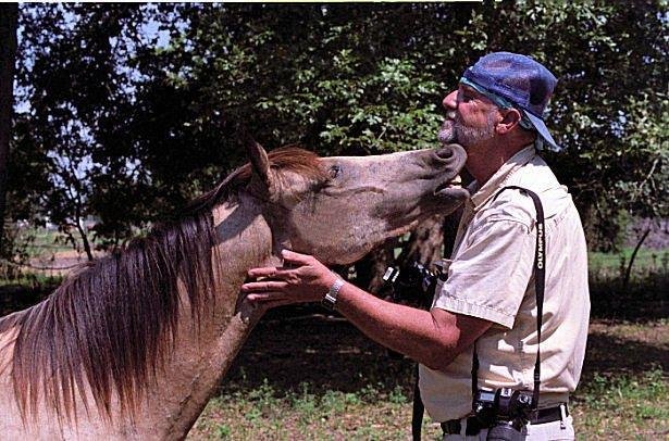 Spirit gets affectionate with her photographer