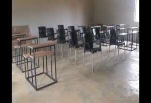 A view of the theory classroom.