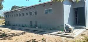 Finishing touches to the new ablution block