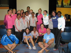 Julie Foudy and her amazing staff with the team!