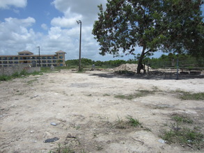 A view of the current site, from the front.