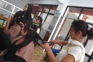 Training to become a beautician