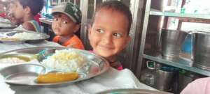 happy child at mealtime