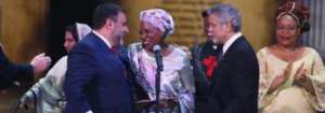 Margherite Barankitse, receiving the aurora prize