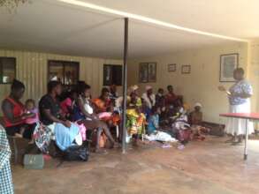 Malaria sensitisation during vaccination at Agonga