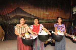 Preparing Christmas baskets for sponsored students
