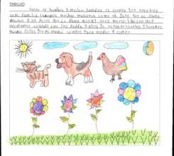 Dorcas' drawing shows her family's pets
