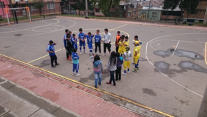 Teamwork at the sports workshop in Bogota