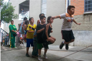 Jumping at the festival in Medellin!