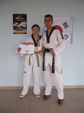 Diana and trainer! Hard work comes with rewards!