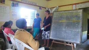 Tali and Lila teaching their class