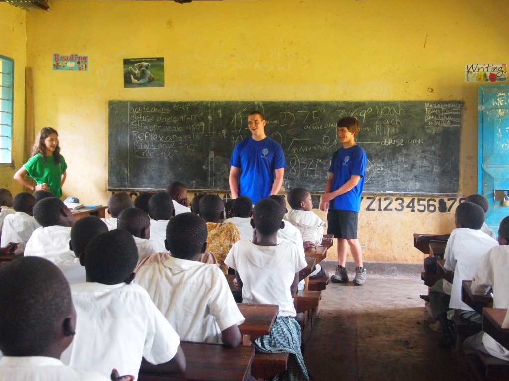 Teaching at Buyobo Primary School